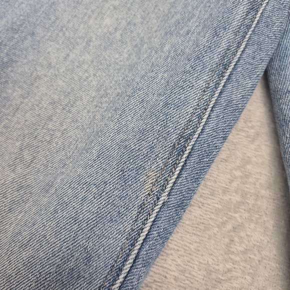 000 Short American Eagle Mom Straight Jeans Light Wash High Denim Women Petite - Picture 6 of 12